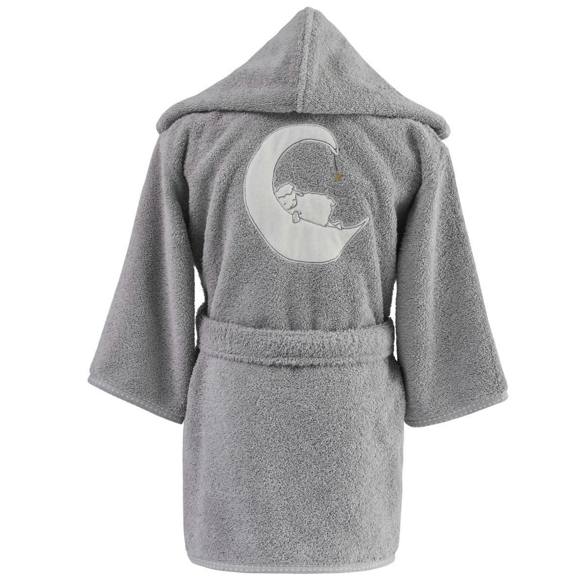 BEIHEI - Peignoir de bain enfant 450 gr/m²  gris perle 06 ans