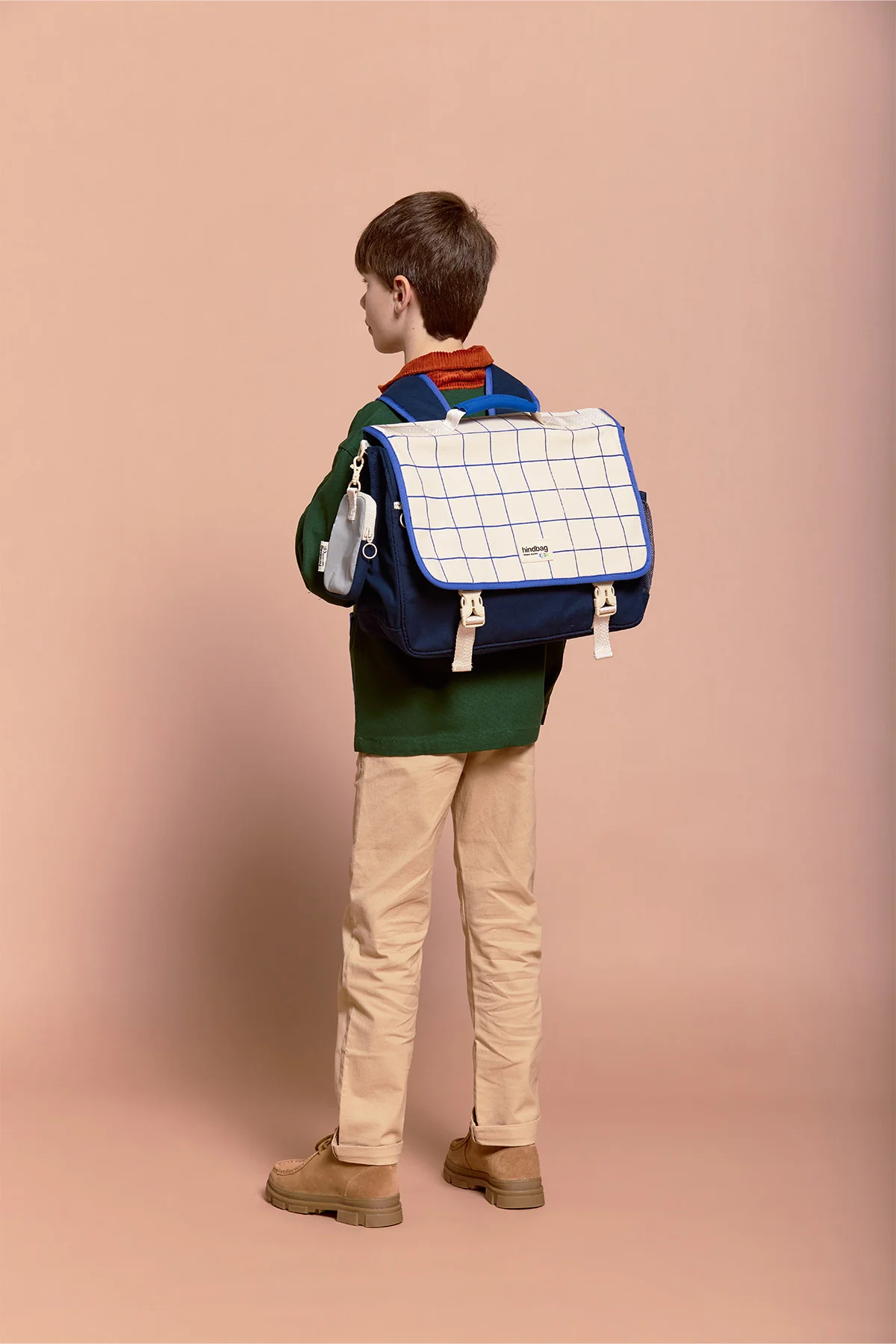 Cartable Léo Tricolore Carreaux