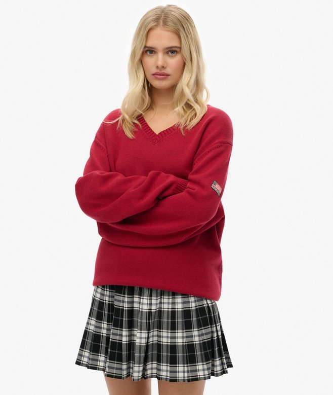 Oversized V Neck Jumper