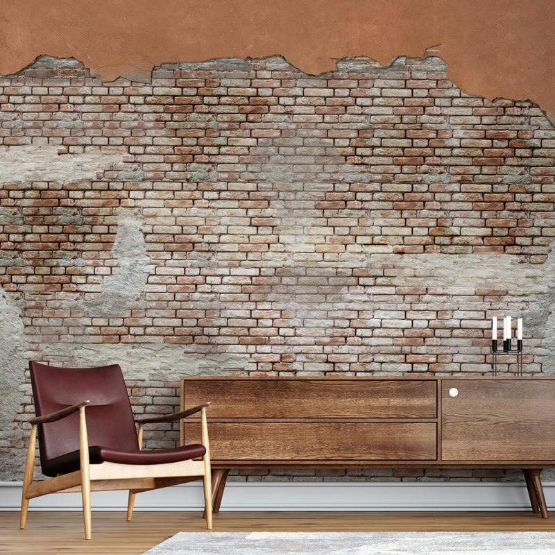 LOFT URBAIN - Papier Peint Panoramique L240xH270cm Marron Industriel