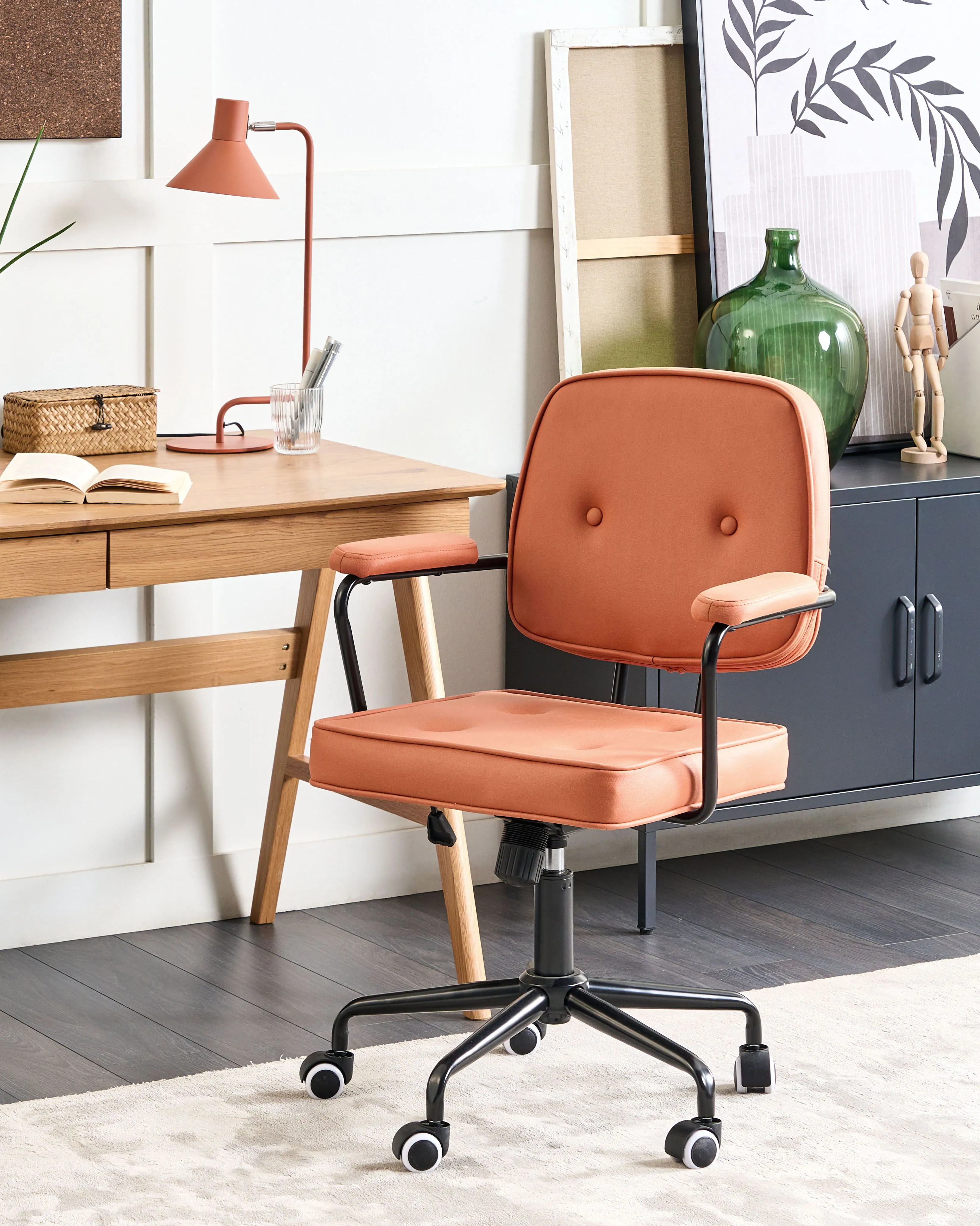 Desk Chair PAWNEE Fabric Orange
