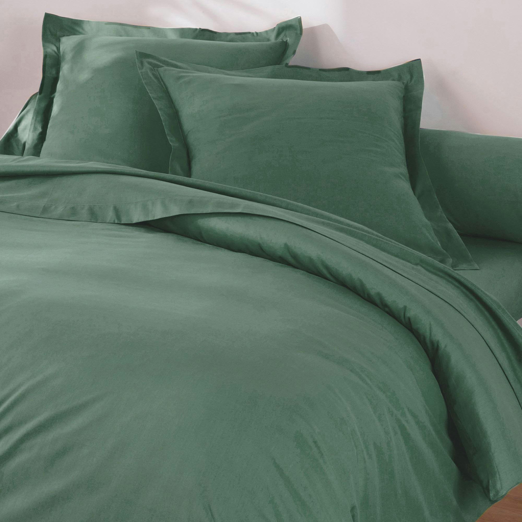 PERCALE 2015 - Housse de couette 200x200 vert eucalyptus en coton