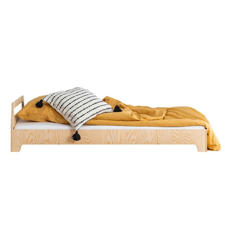 GARANCE - Lit 70x140 sommier inclus naturel