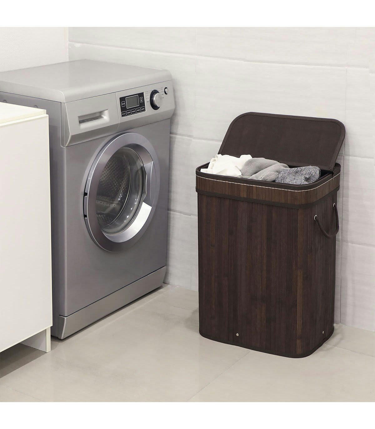 - Panier à linge marron - L40 cm