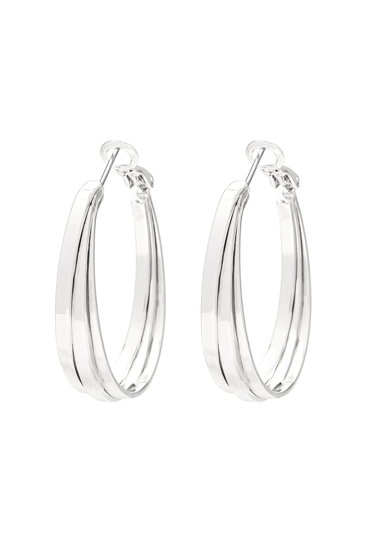 Amalia Silver Hoops