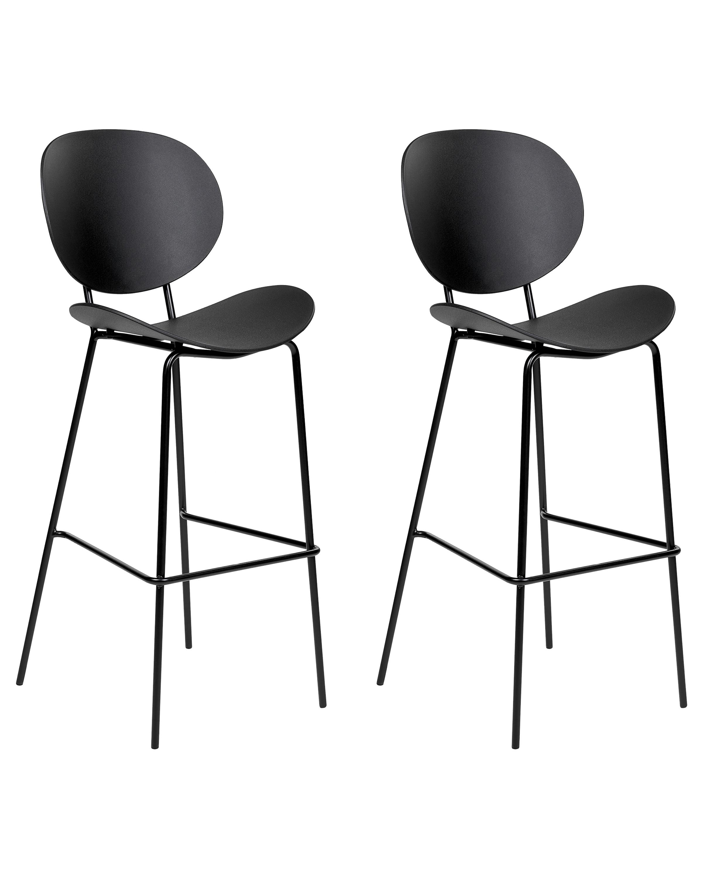 Set of 2 Bar Chairs SHONTO Black