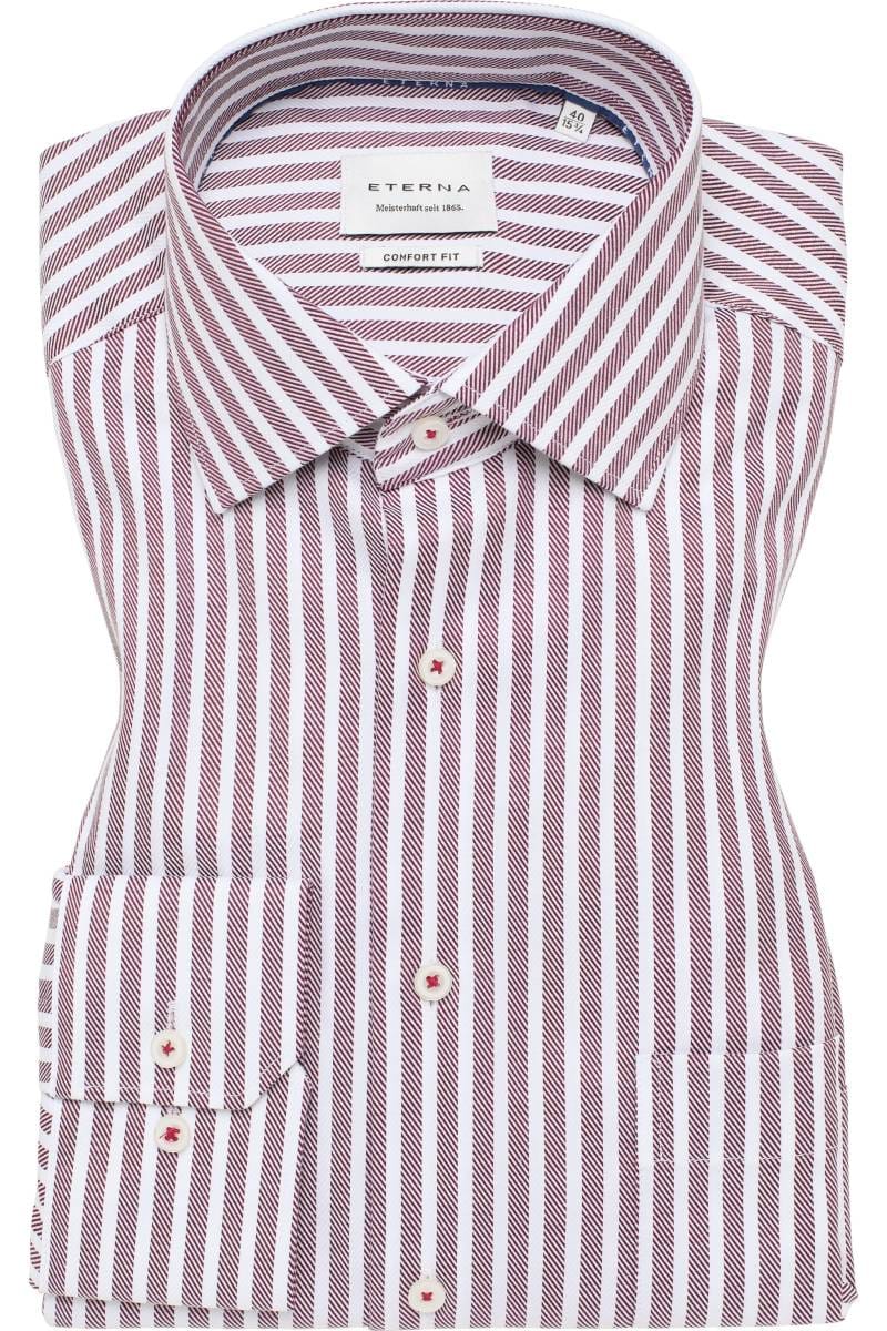 ETERNA Comfort Fit Hemd chianti, Gestreift