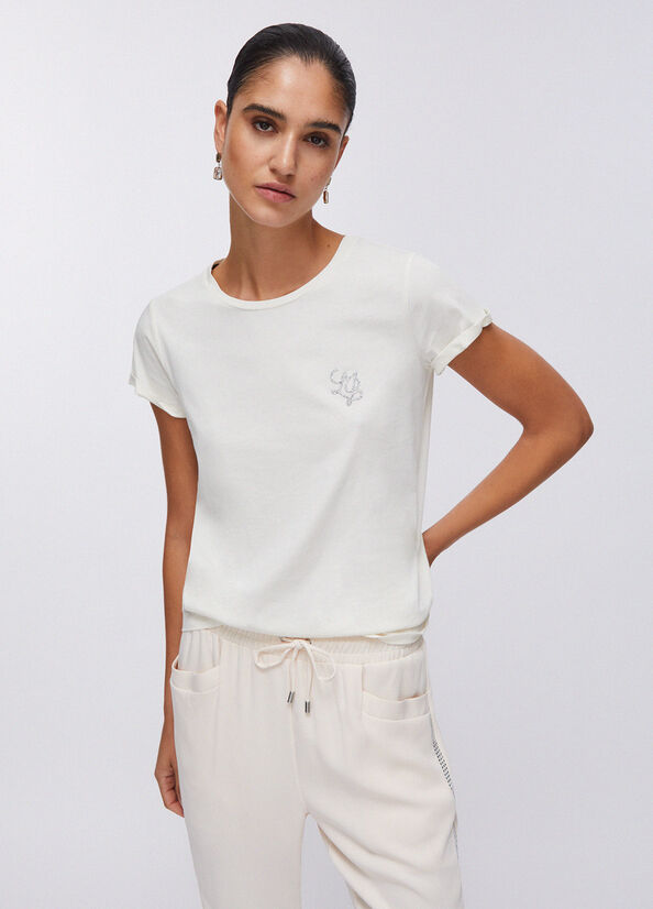 T-shirt con strass