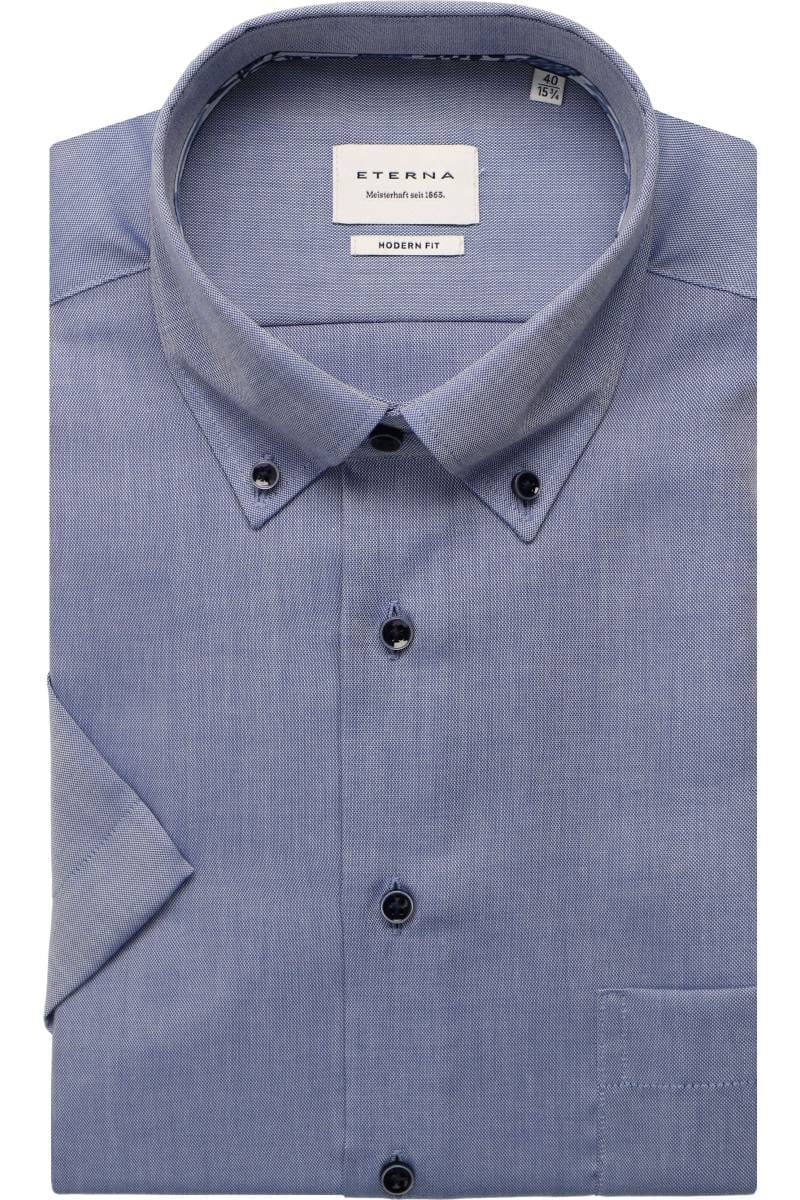 ETERNA Modern Fit Hemd blau, Einfarbig