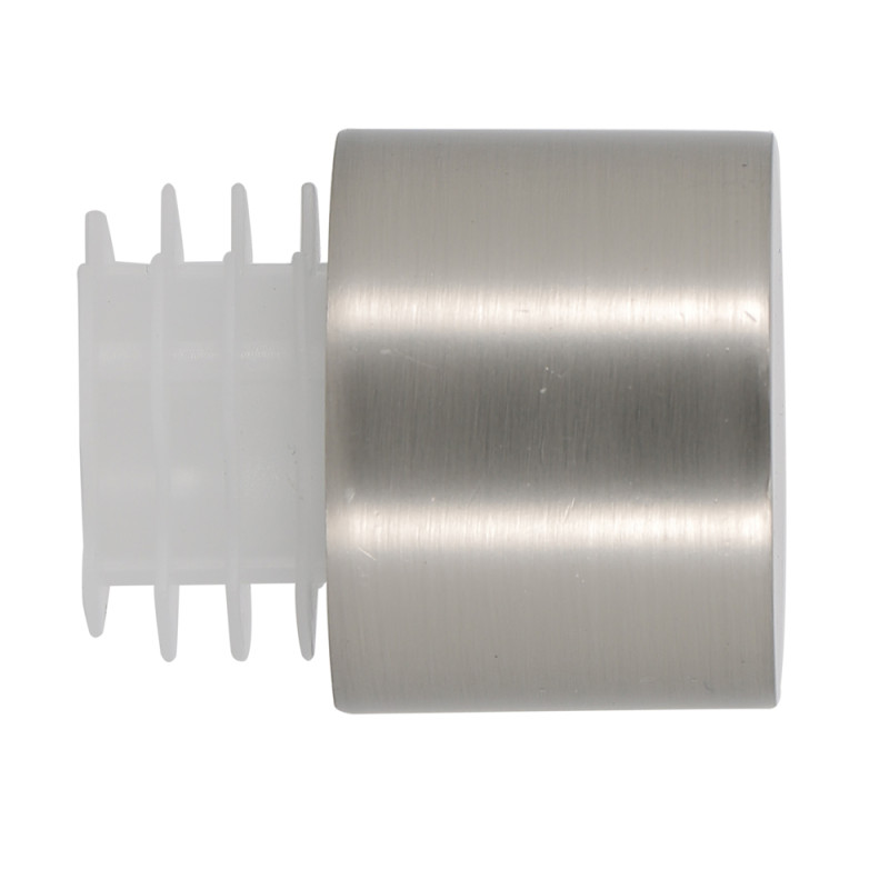 Embout de fermeture pour tringle en métal Easy Fix Bouchon chrome mat Ø 28 mm MOBOIS
