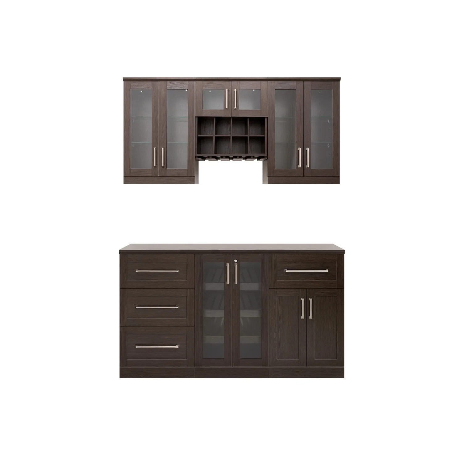 NewAge Products Home Bar 7-Piece Cabinet Set