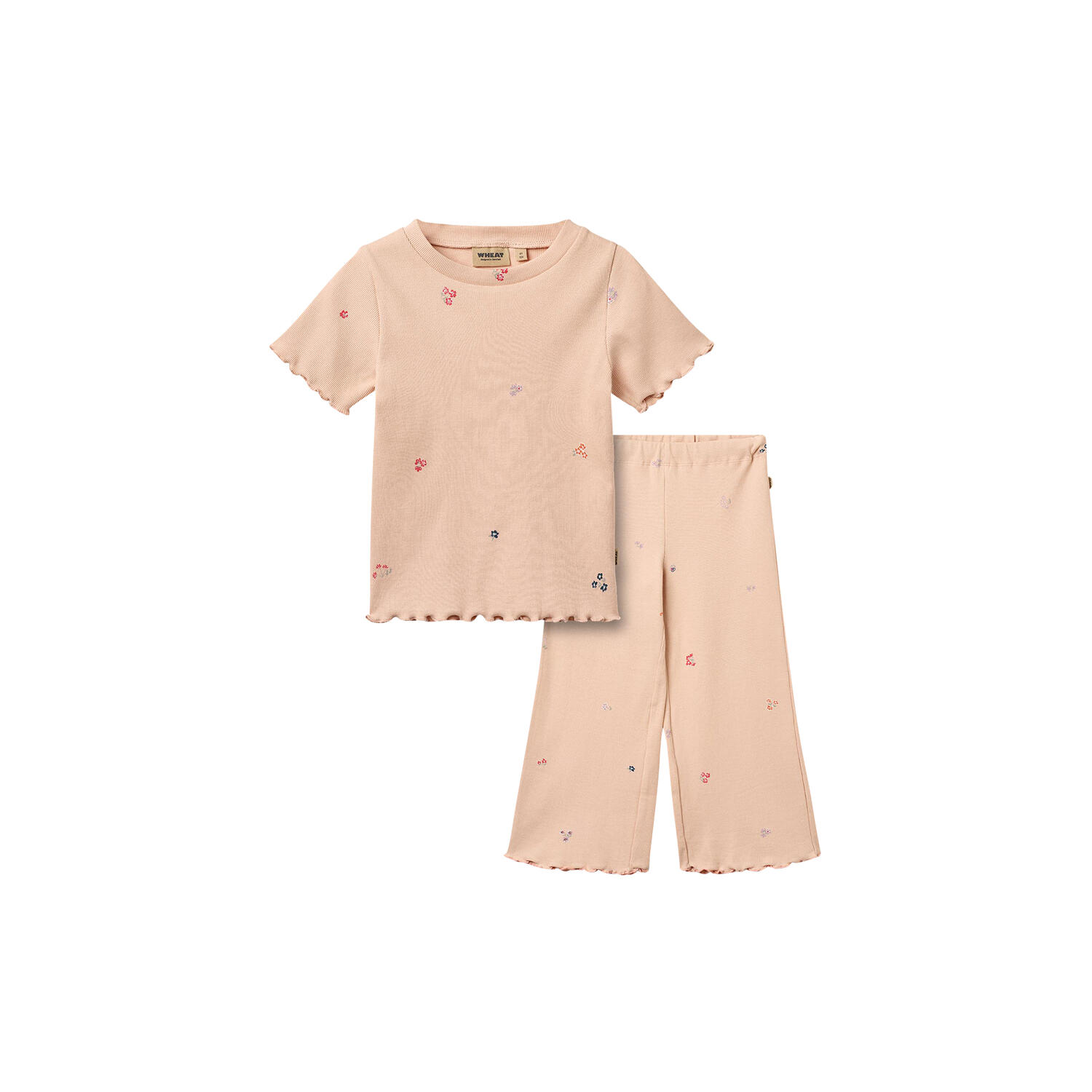 Set T-shirt S/S & Pants Alicia, rose flowers