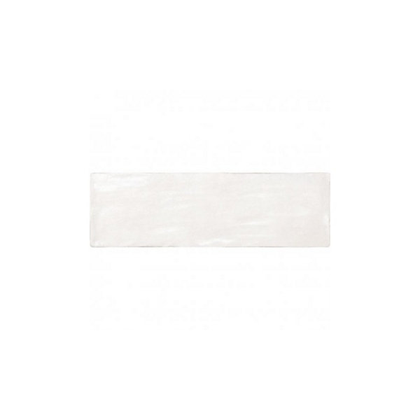 Carrelage mur effet zellige bejmat satiné blanc 6,5x20 cm MALLORCA WHITE