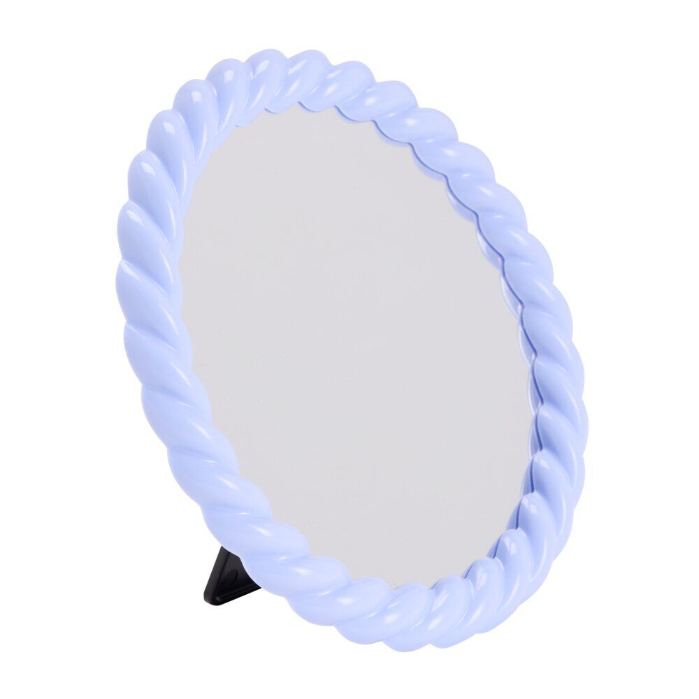 Miroir contour torsadé pastel Ø19cm (2 modèles)