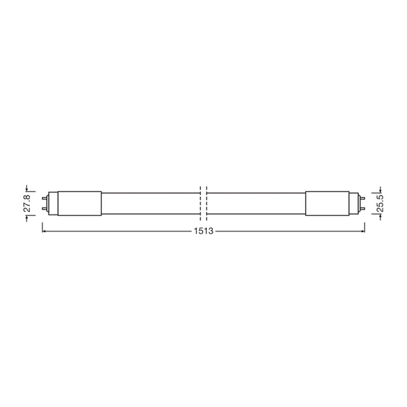LED-Röhre, G13, L: 151,3 cm, 24 W, 2800 lm, kaltweiß