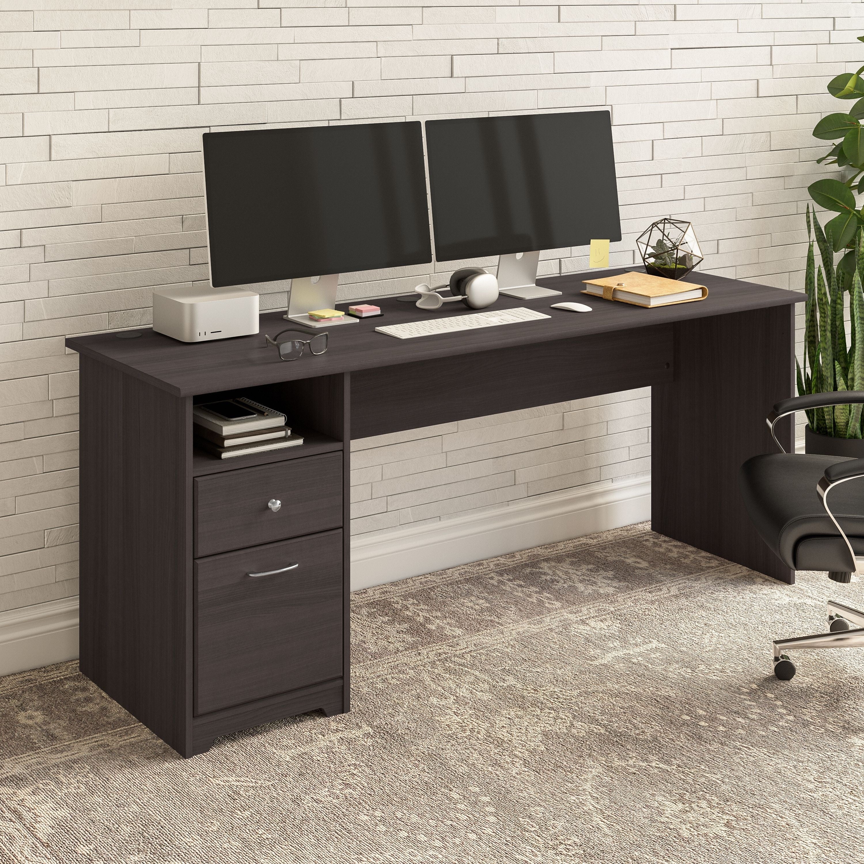 Cabot 72W Home Office Computer Desk with Drawers by Bush Furniture