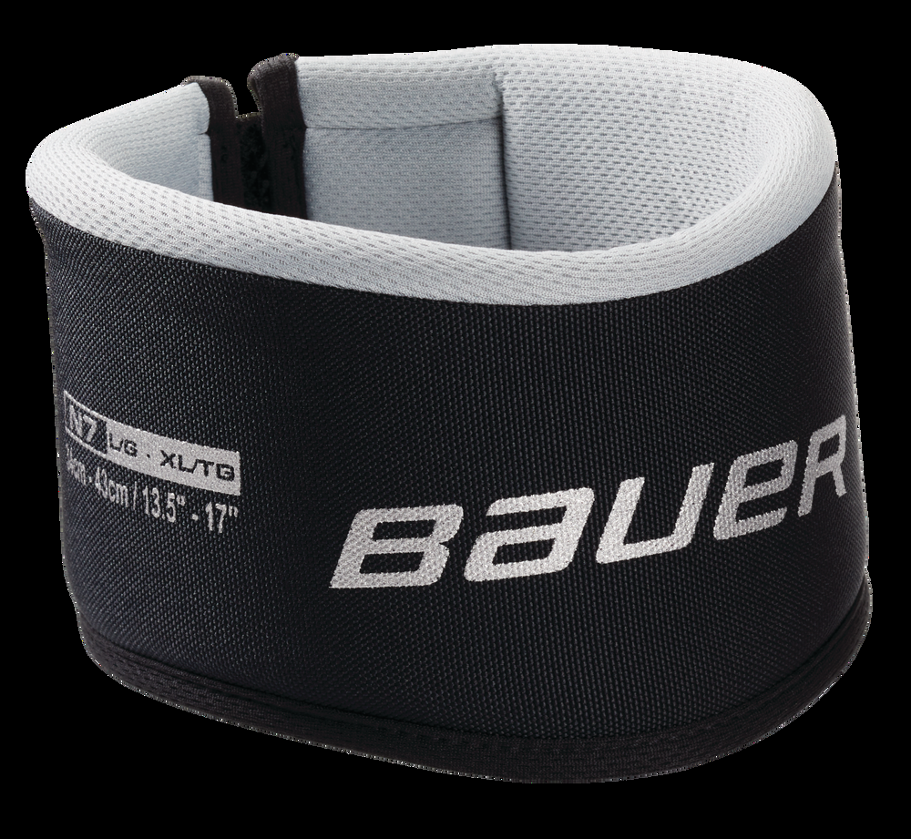 Bauer NLP7 Core Hockey Neck Guard, Black, Assorted Sizes