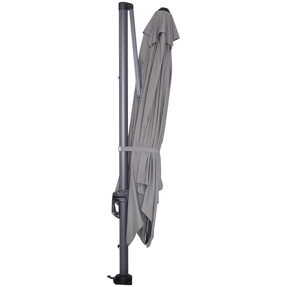 Garden Impressions Hawaii zweefparasol 300x300 c. black - licht grijs