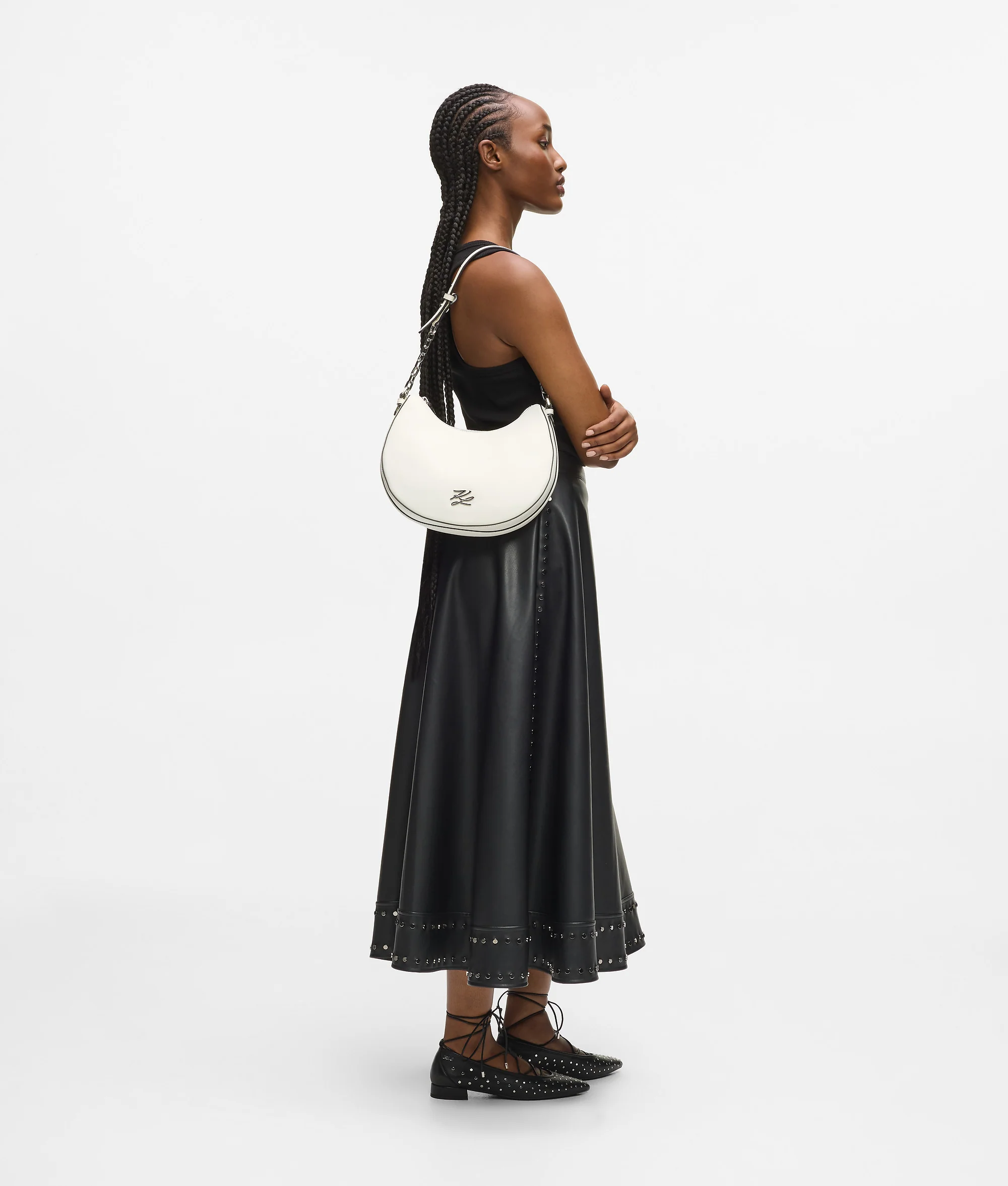 Sac en forme de lune K/Autograph de taille moyenne