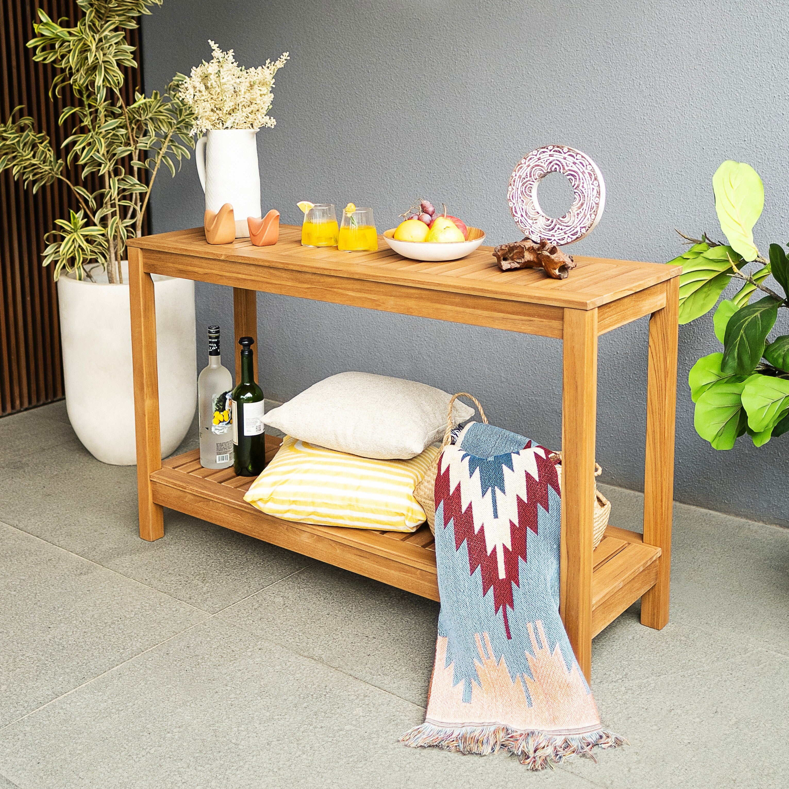 Cambridge Casual Paxton Teak Outdoor Console Table