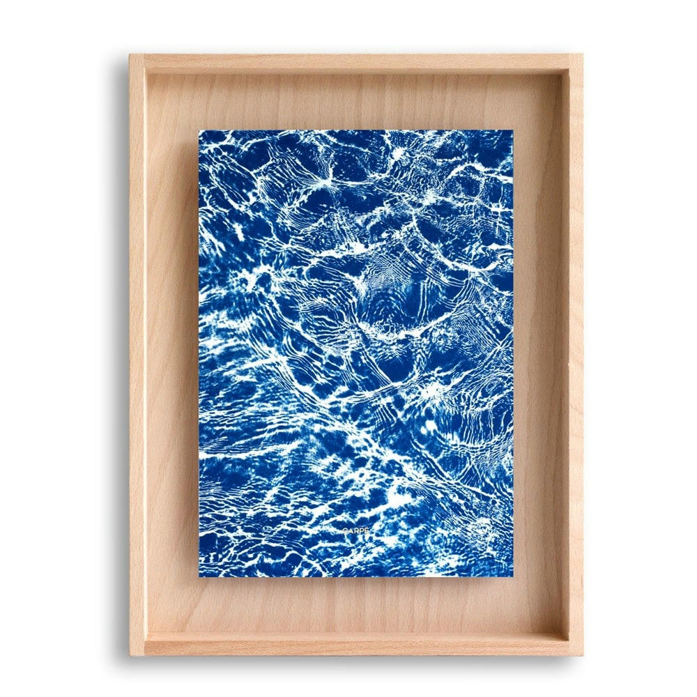 CARPË - Cadre en bois cyanotype eau 40x30cm