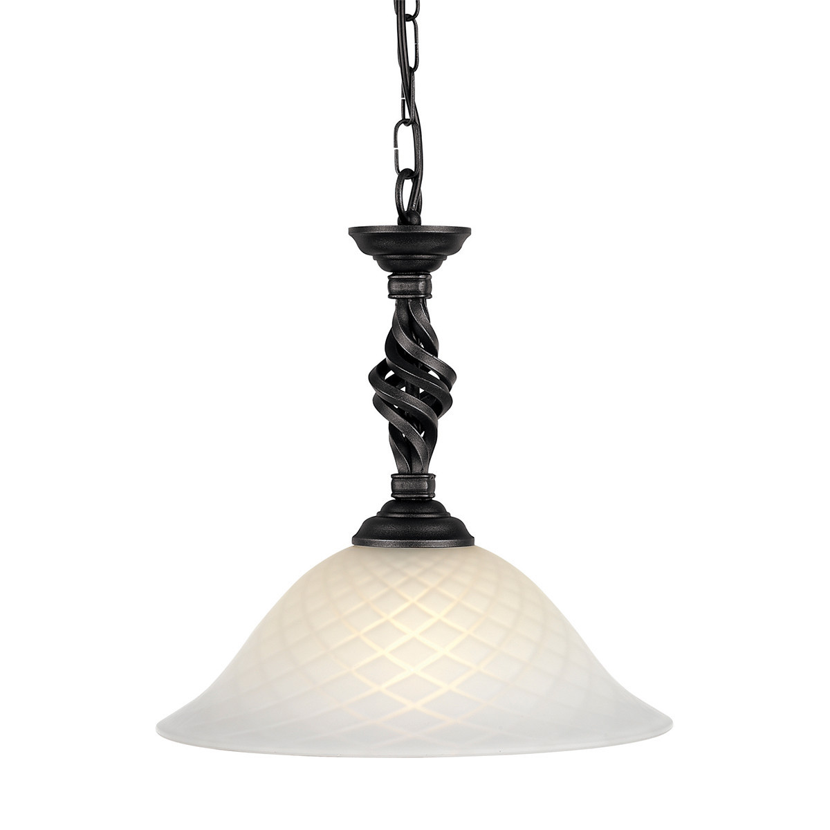 Lampa wisząca czarna Pembroke 1xE27x60W wym: 76,5x34x34 cm Elstead