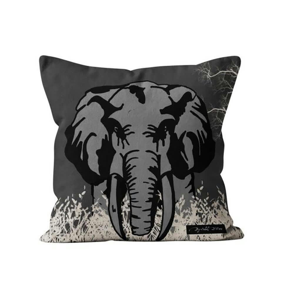 SAFARI - Housse de coussin éléphant 40x40cm