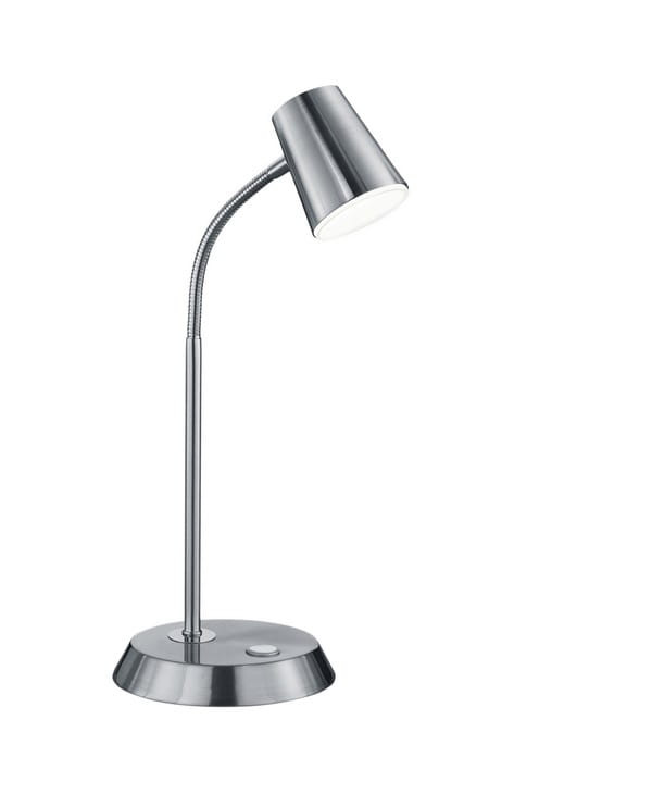Lampka biurkowa NARCOS nikiel-biała LED 4.7W Ciepła biel wys:38cm Trio