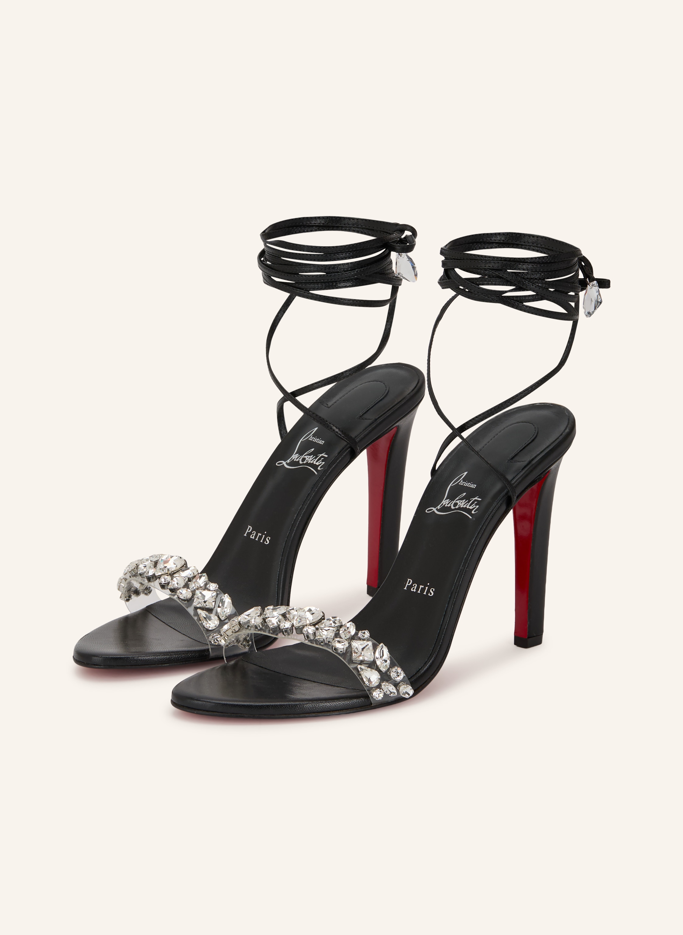 Christian Louboutin Sandaletten FANNY JOLLY 100 mit Schmucksteinen