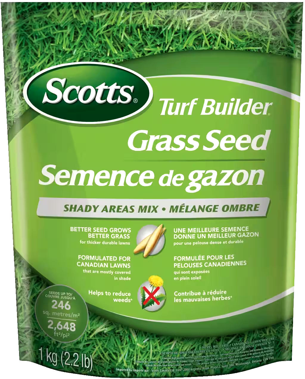 Scotts Turf Builder Shade Grass Seed For Thick Durable Lawns, 1-kg