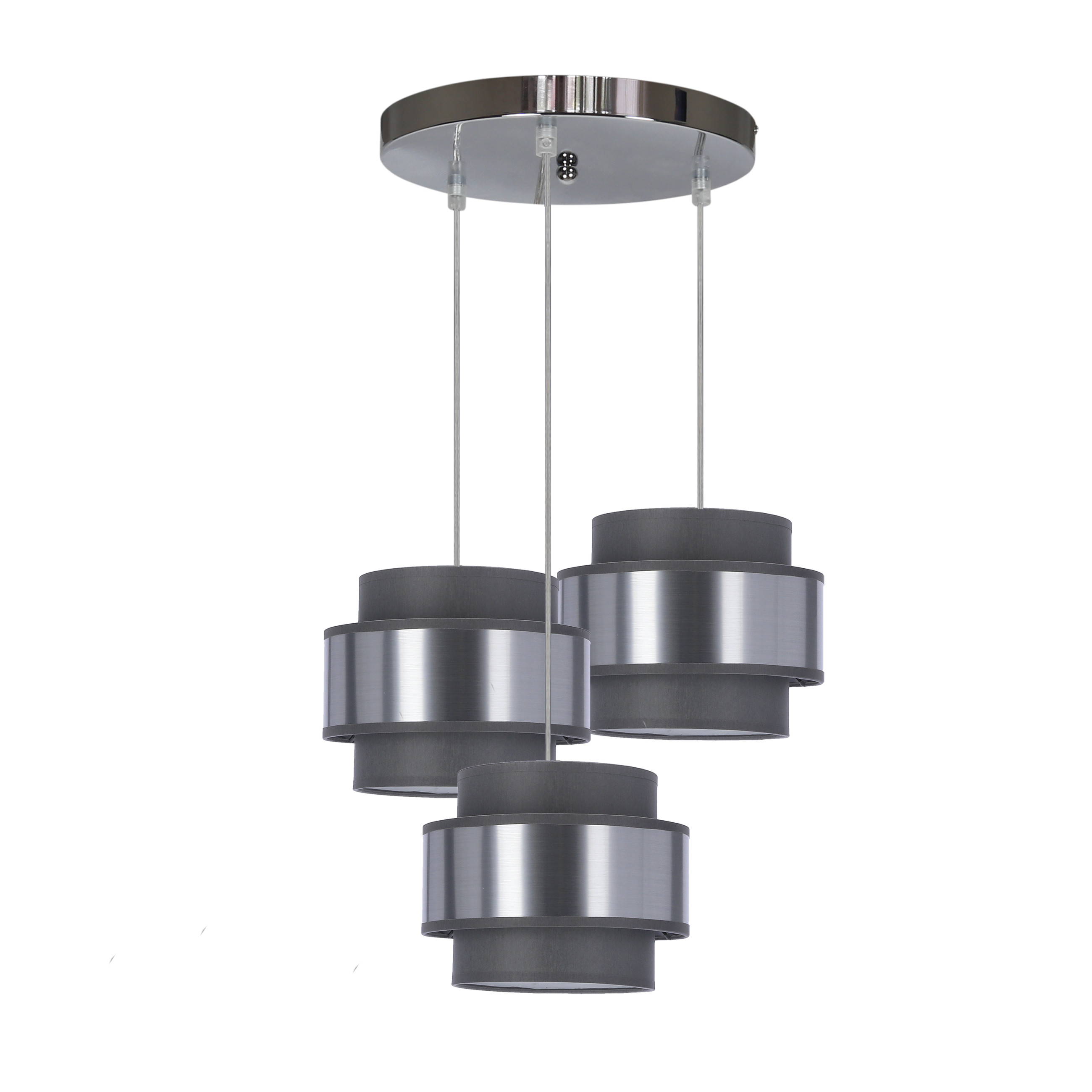 Lampa wisząca Hare czarna-srebrna 3xE27x60W Candellux