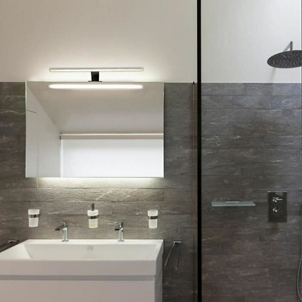 Applique Murale LED SMD 9W IP44 - SILUMEN - Blanc Neutre 4200k - Acier inoxydable