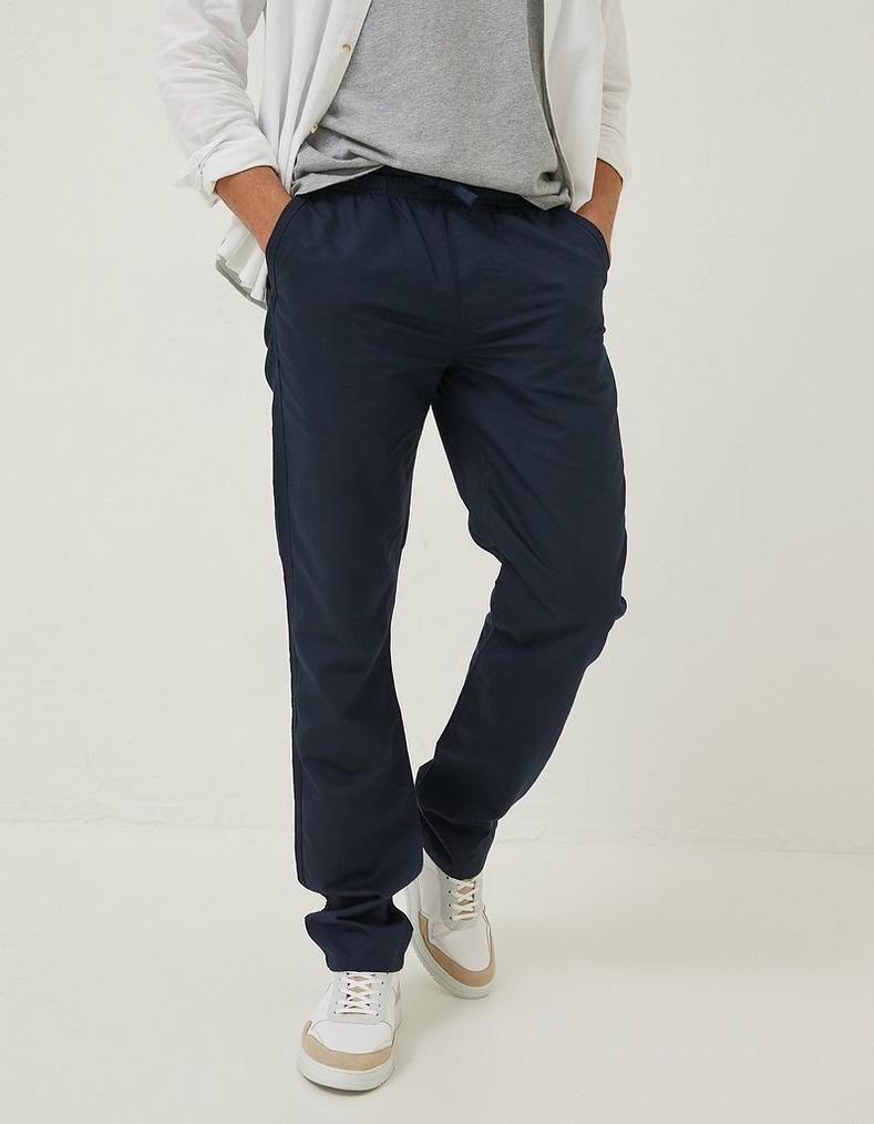 Straight Cotton Linen Trousers