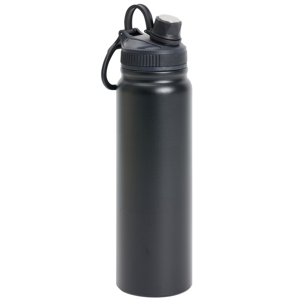 Gourde en inox 830ml noire Ø7,8xH28,5cm