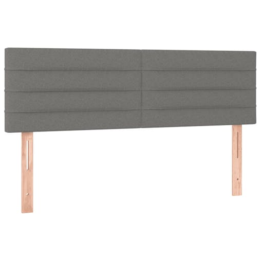 NNEVL Headboards 2 pcs Dark Grey 72x5x78/88 cm Fabric