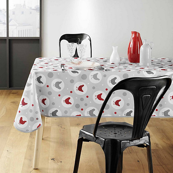 Nappe rectangulaire 150x240 cm Suzette gris