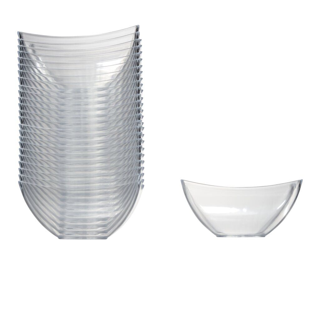 Verrine plastique x25 transparente réutilisable 7,5x7,5xH3,5cm