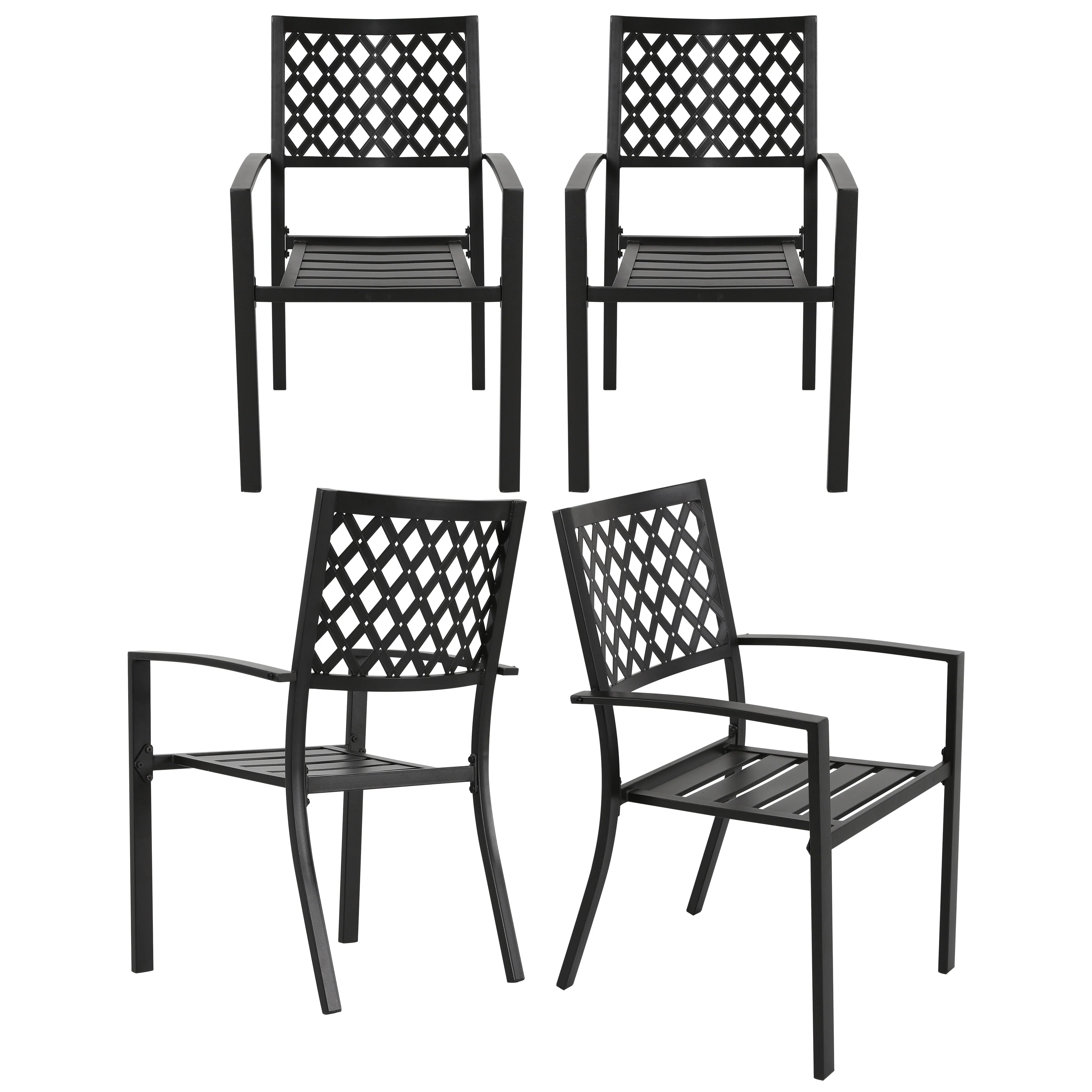 Nuu Garden 4PCS Stackable Iron Dining Chair