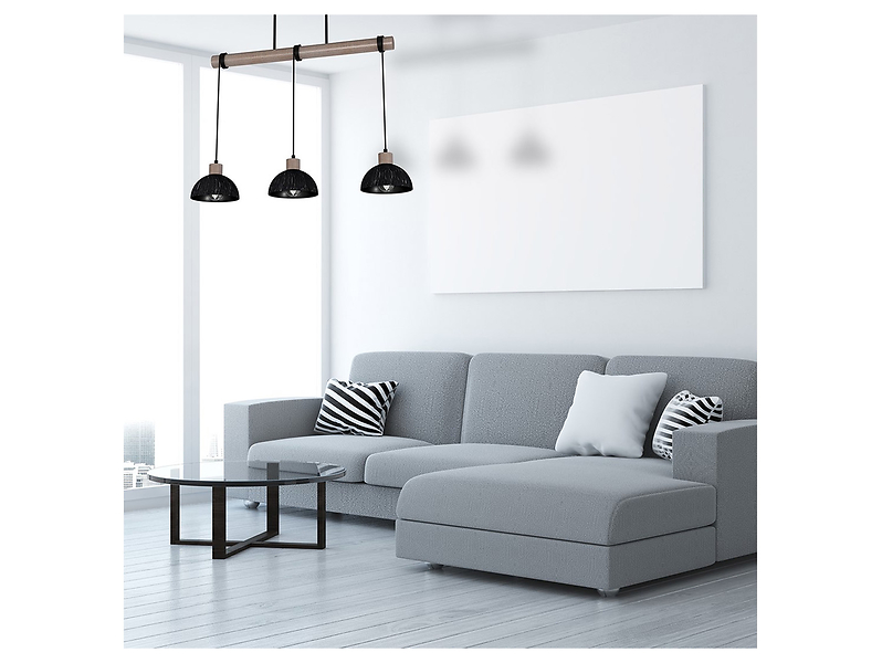 Lampa wisząca Erik 3-punktowa metalowa czarna