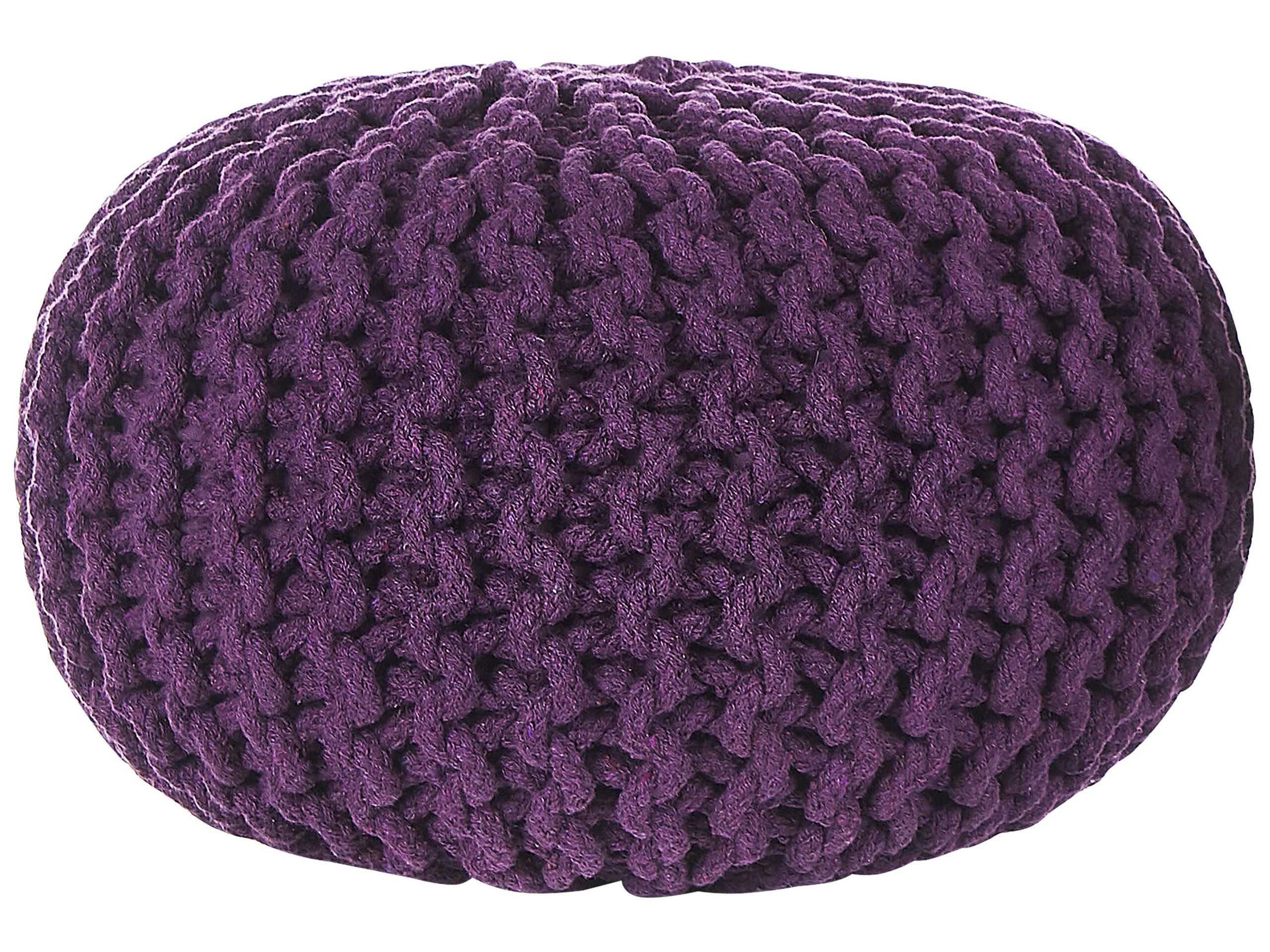 CONRAD - Pouf violet 40 x 25 cm