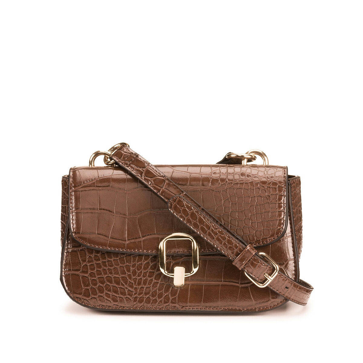 Sac à main imitation croco