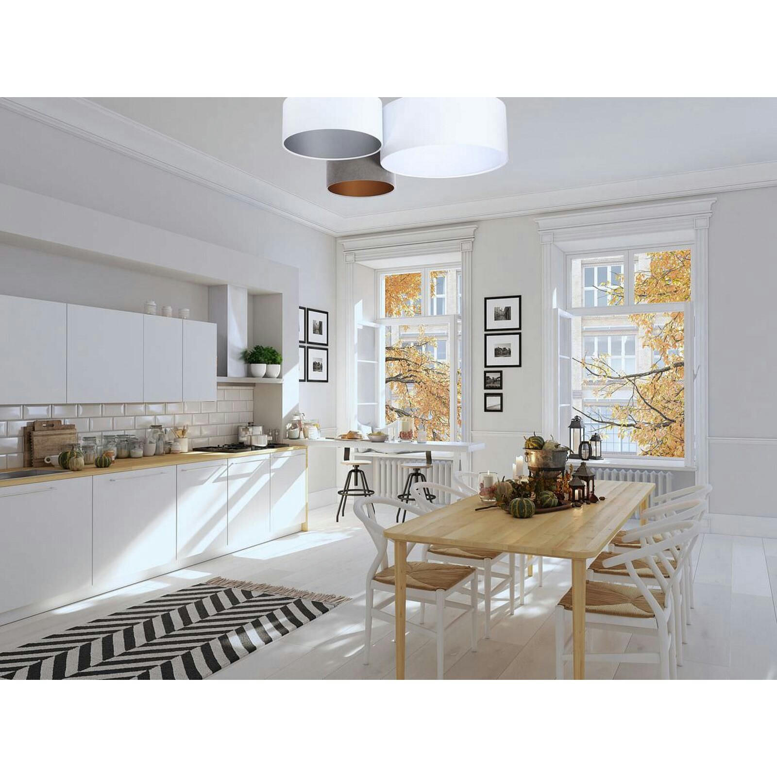 TRIO - Plafonnier Tissu Blanc