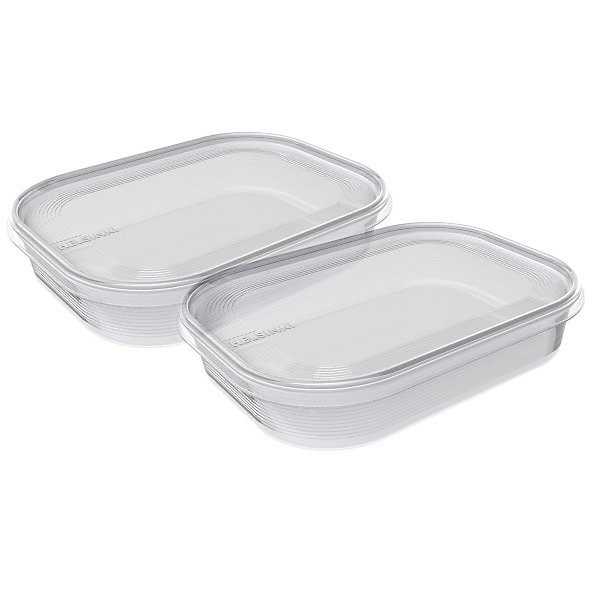 2 Boîtes rectangulaires pour frigo et congélateur 700 ml