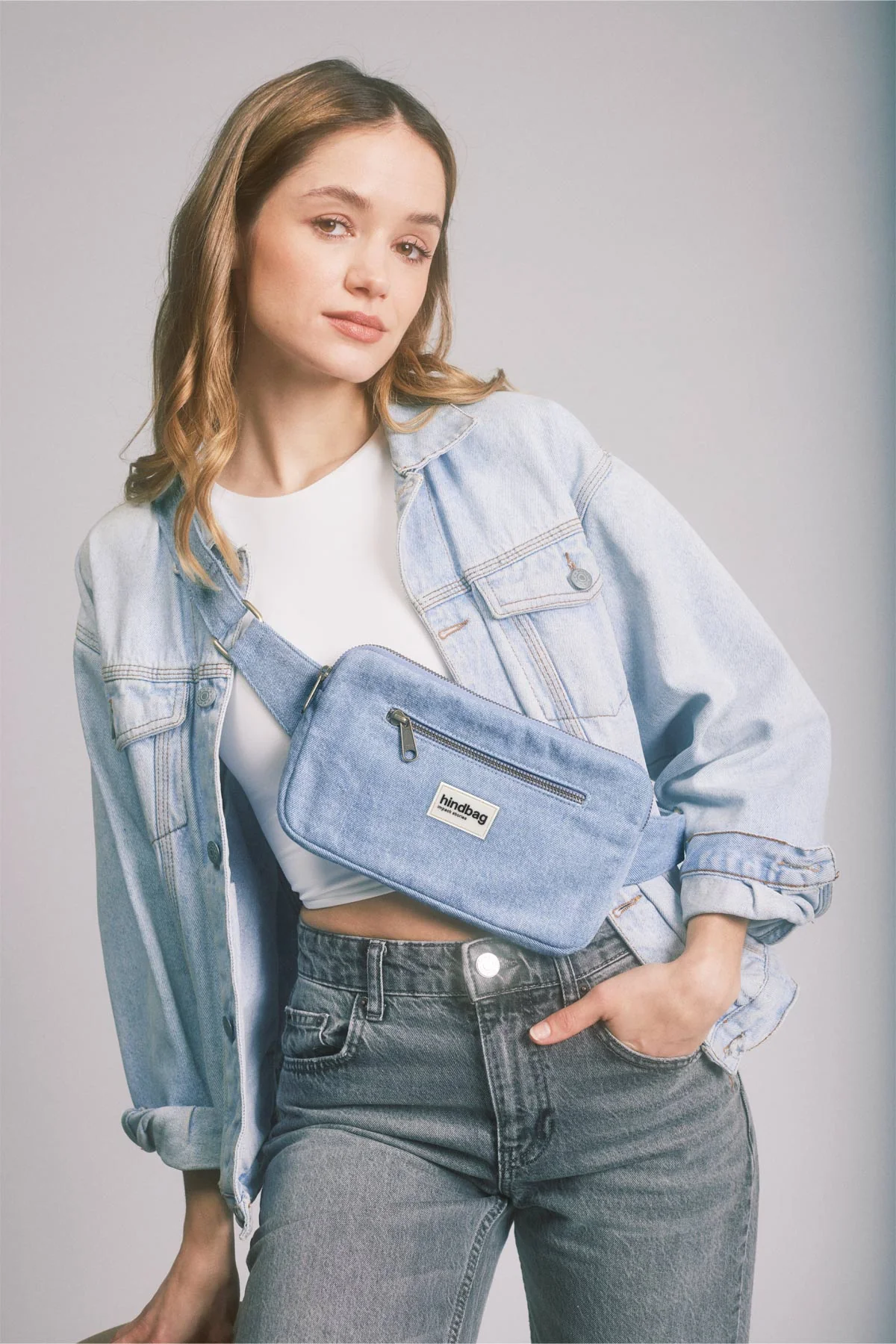 Sac banane Harry Denim Bleu Old
