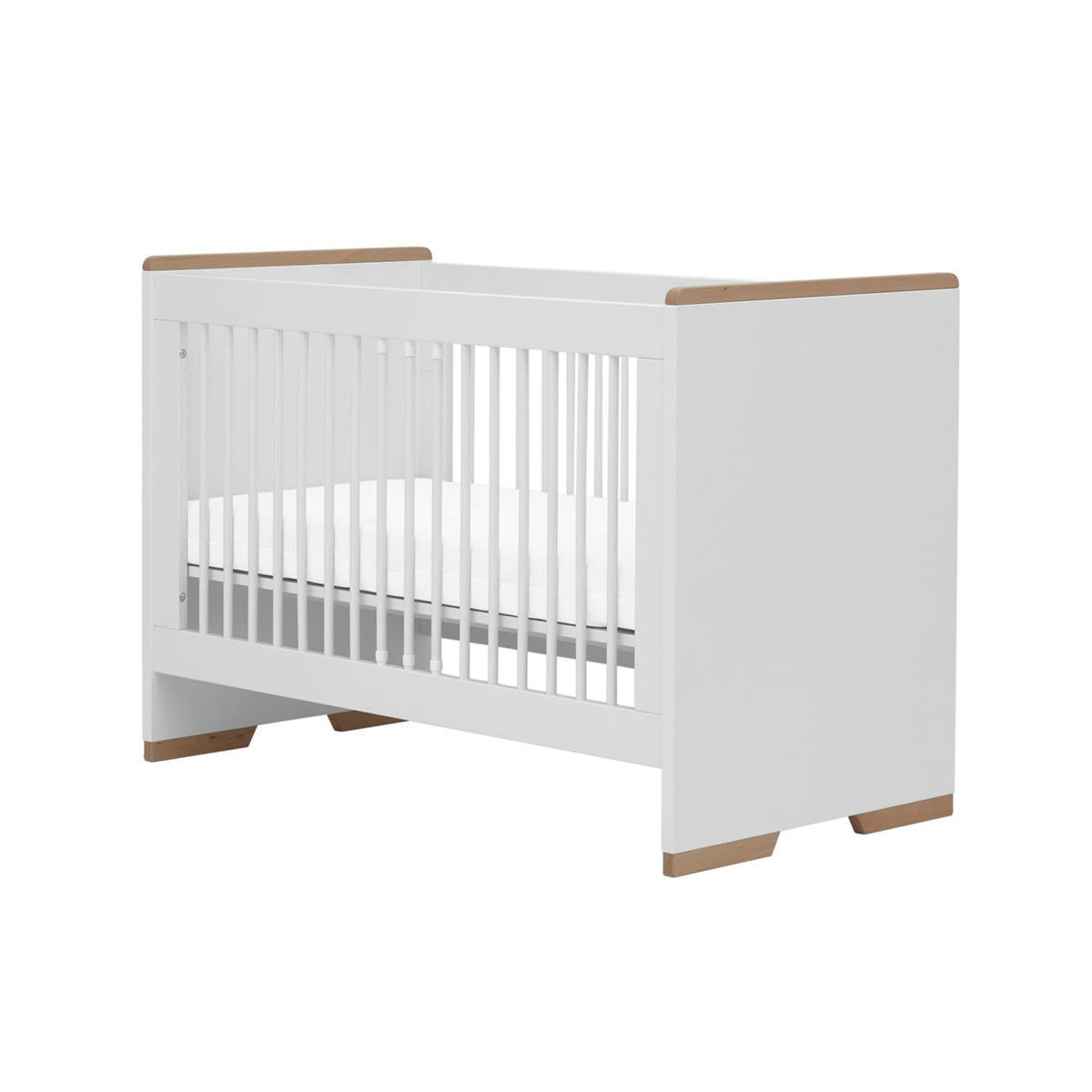 SNAP - Lit bébé 60x120 blanc naturel