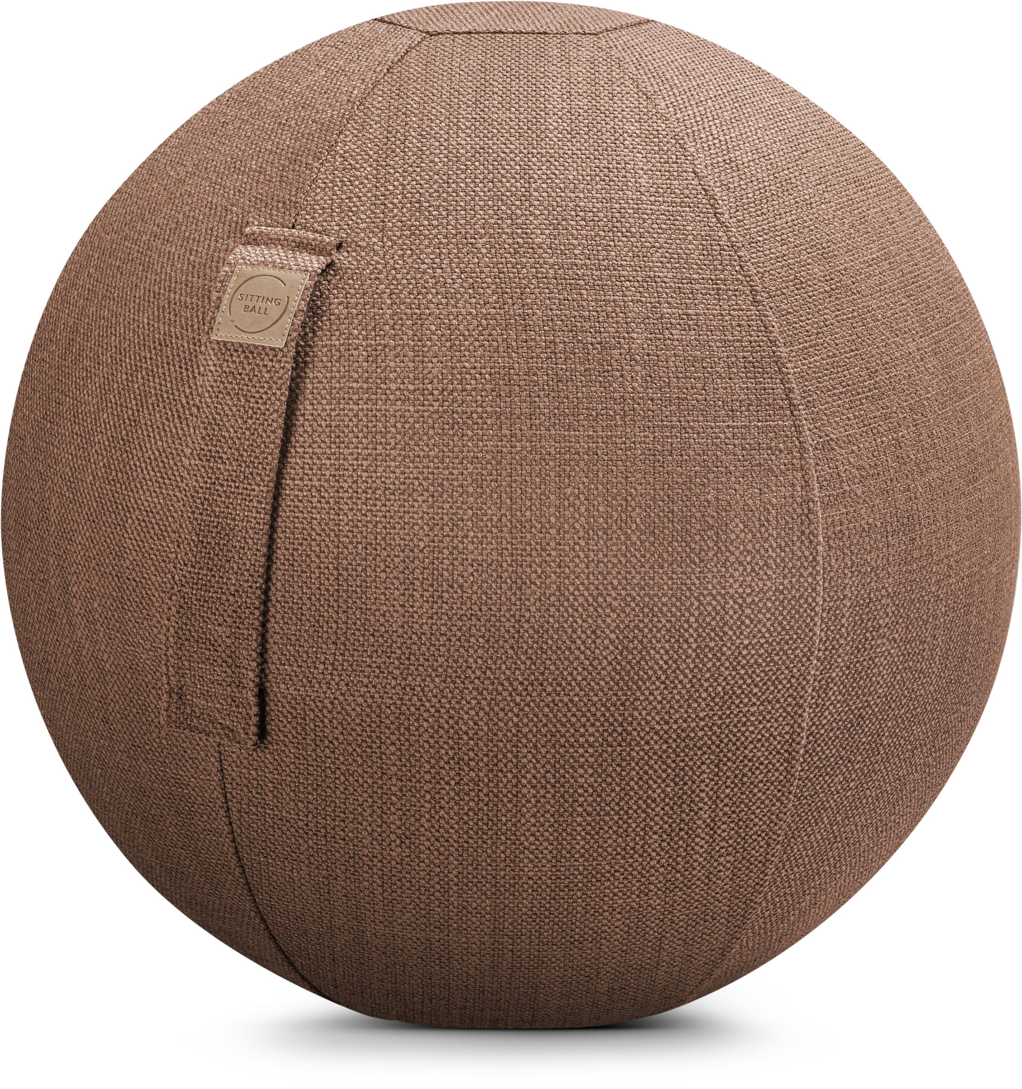 AUSTIN - Balle d'assise tissu jacquard brique avec poignée polyester D65