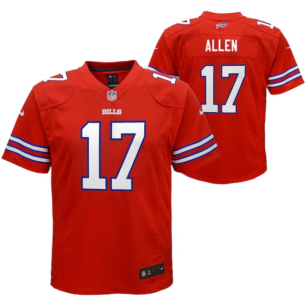 Josh Allen Buffalo Bills Nike Youth Game Jersey - Red/Royal/White
