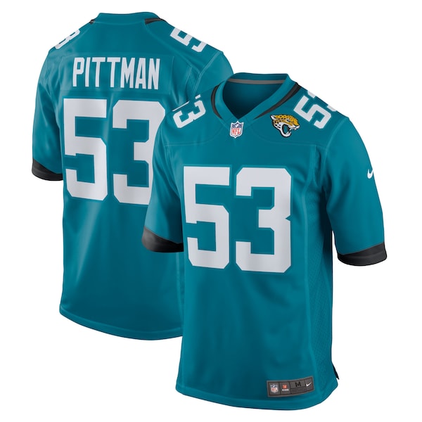 Anthony Pittman Jacksonville Jaguars Nike Team Game Jersey -  Teal