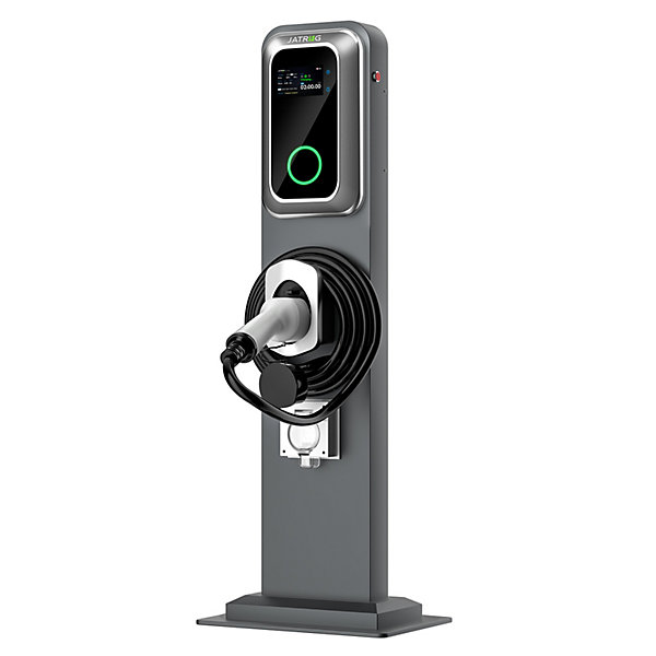 JATRHG K1 kit de borne de recharge, 11 kW / 16 A, triphasé, avec câble type 2 de 8 m pour véhicules électriques, support inclus