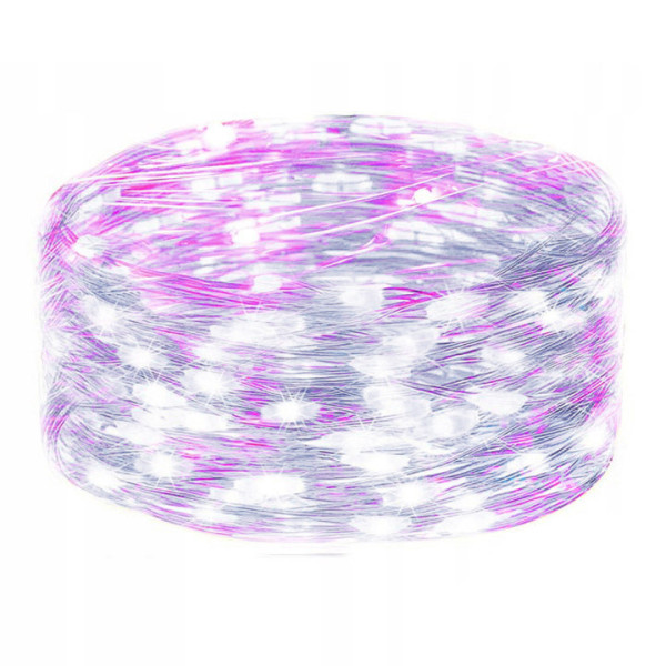 Lampki choinkowe 100 LED druciki mikro na baterie